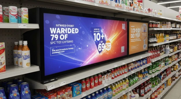 Супермаркет һәм азык-төлек кибетләре өчен сузылган LCD экраннар